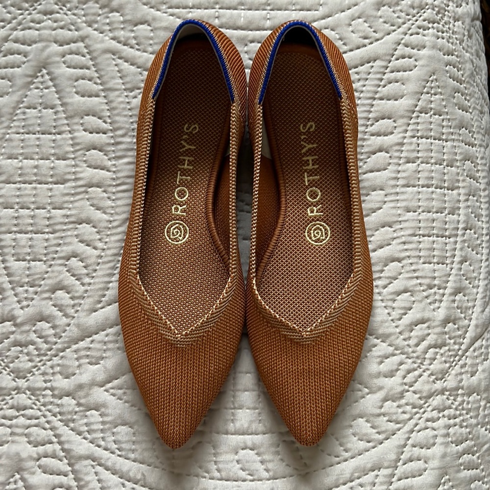 Rothy’s Camel Pointed Flats size 7